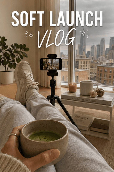 “Soft launch vlog” cover Mel produced
