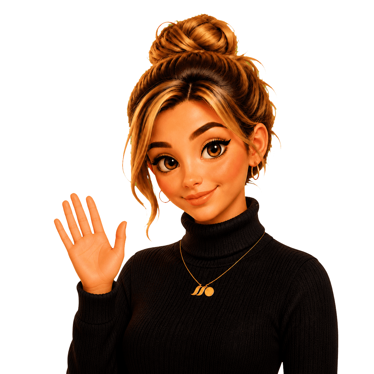 Mel waving hello